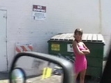 Drunk driver picks up a hot ebony street hooker