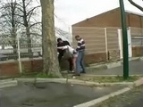 Mature Hooker Gets Fucked On The Street By Two Young Guys