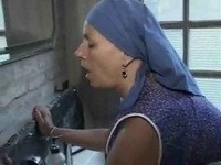 Granny School Toilet Cleaner Fucked In Toilet By Student
