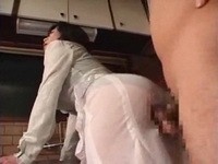 Dry Sex With Hot Japanese Aunt In Kitchen