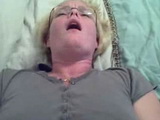 American Fatty Blonde Stimulating Pussy While BF Fuck Her Ass