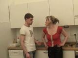 Two Russian Boys Violated Mature Housewife In Kitchen